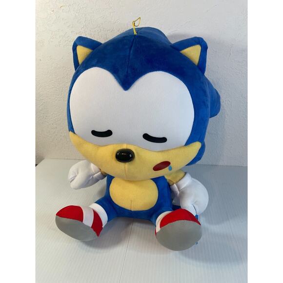 SONIC And Friends Sonic The Hedgehog Sleeping Large Plush 15" Doll Sega New Soft - Picture 3 of 13